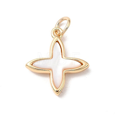 Natural Shell Pendants KK-N290-04G-1
