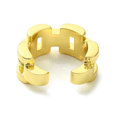Brass Micro Pave Cubic Zirconia Open Cuff Rings RJEW-K256-31G-1