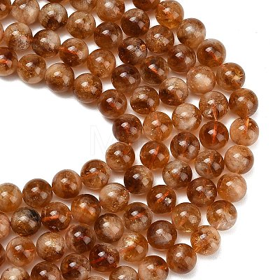Hearted Natural Citrine Beads Strands G-L663-A02-12mm-1