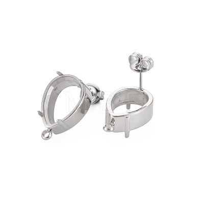 Non-Tarnish 304 Stainless Steel Stud Earring Findings STAS-N097-235P-1