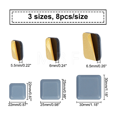 24Pcs 3 Styles Self Adhesive Plastic Furniture Sliders FIND-CA0001-91-1