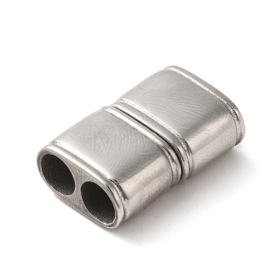 304 Stainless Steel Magnetic Clasps with Glue-in Ends STAS-P325-02P-1