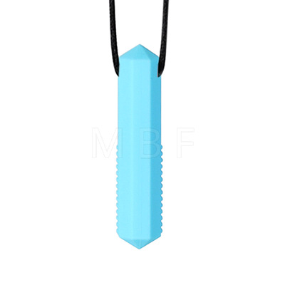 Column Food Grade Eco-Friendly Silicone Pendants PW-WGCC13E-06-1