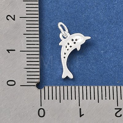 Brass Micro Pave Clear Cubic Zirconia Charms KK-D110-08A-S-1
