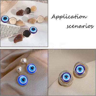 Resin Evil Eye Cabochons CRES-NB0001-15-1