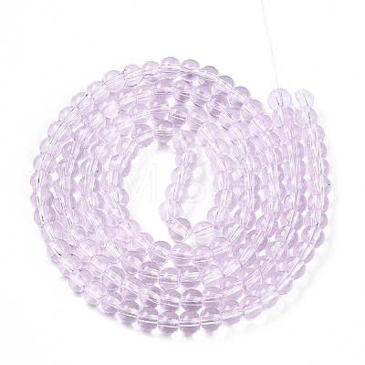 Baking Paint Transparent Glass Beads Strands DGLA-N006-6mm-05-1