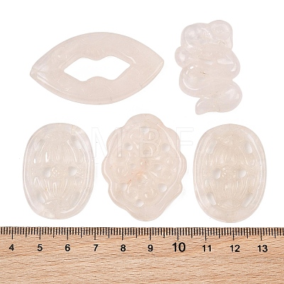 Natural Rose Quartz Carved Beads GG-CBA3D9B-01-1