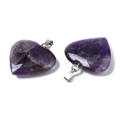 Natural Amethyst Pendants G-S364-081B-01-1