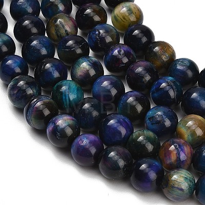 Natural Tiger Eye Beads Strands G-B133-A02-10mm-09-1