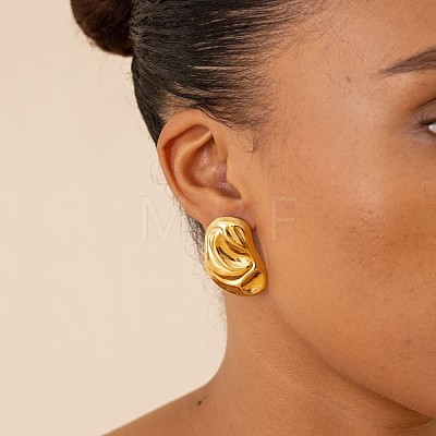 304 Stainless Steel Stud Earrings WG869EB-01-1