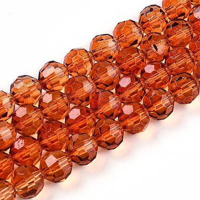 Baking Paint Transparent Glass Beads X1-DGLA-A035-T8mm-A04-1