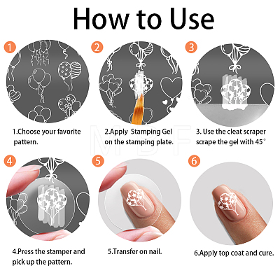 Stainless Steel DIY Nail Art Templates MRMJ-WH0092-274-1