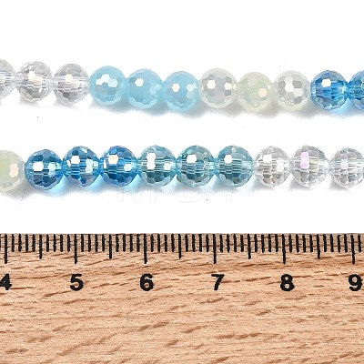 Electroplate Glass Beads Strands EGLA-D300-06-6mm-17-1