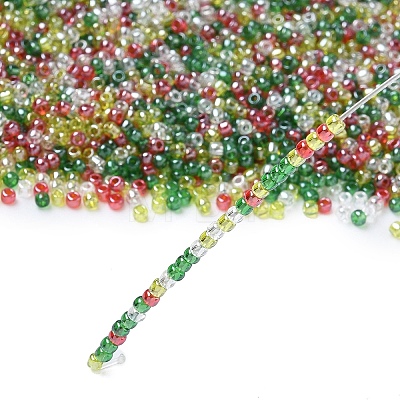 4 Colors 11/0 Christmas TOHO Round Seed Beads SEED-X0058-26-1