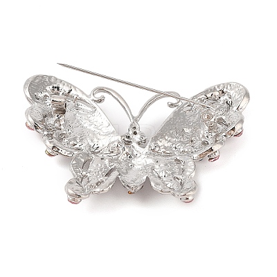 Butterfly Zinc Alloy Rhinestone Brooches for Backpack Clothes JEWB-S027-04A-1