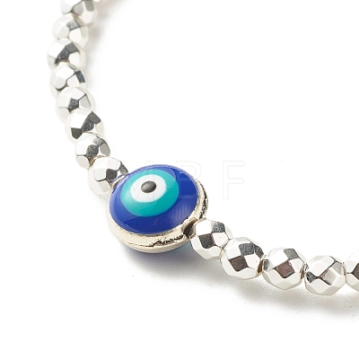 Synthetic Hematite Beads Energy Stretch Bracelet for Teen Girl Women BJEW-JB07033-01-1