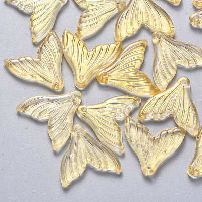 Transparent Spray Painted Glass Pendants X-GLAA-S190-009A-04-1