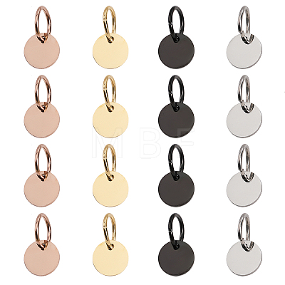 16Pcs 4 Colors 304 Stainless Steel Manual Polishing Charms STAS-CA0001-77-1