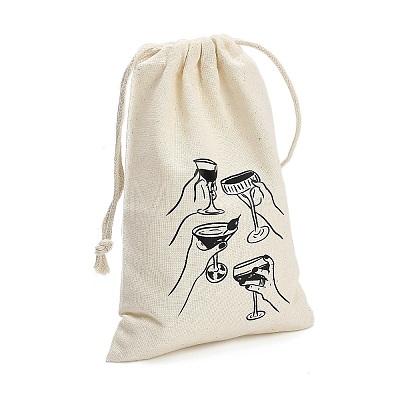 Cloth Hangover Kit Party Favor Drawstring Bags ABAG-A012-05B-03-1