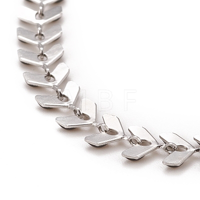 Enamel Wheat Link Chain Necklace NJEW-P220-02P-01-1