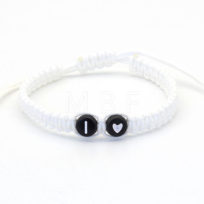 Resin Beads Braided Bead Bracelets FS-WG7326D-09-1