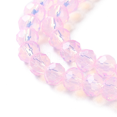 Baking Painted Transparent Glass Beads Strands DGLA-A034-J6MM-D09-1