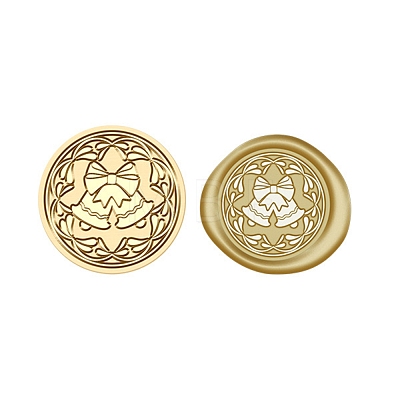 Christmas Series Wax Seal Brass Stamp Head AJEW-Z031-04G-15-1