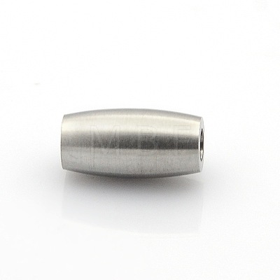 304 Stainless Steel Matte Surface Magnetic Clasps with Glue-in Ends STAS-O042-C-23-1