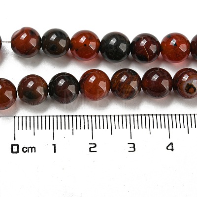 Natural Agate Round Bead Strands G-R197-8mm-1