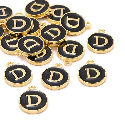Golden Plated Alloy Charms LS-X-ENAM-S118-02D-1