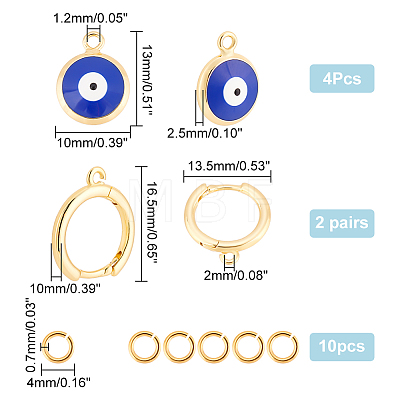 DIY Evil Eye Earring Making Kit DIY-AR0002-83-1