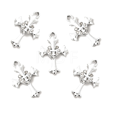 Alloy Rhinestone Pendants ALRI-C007-16P-1