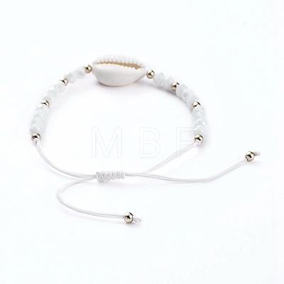 Adjustable Nylon Thread Braided Bead Bracelets BJEW-JB05211-01-1