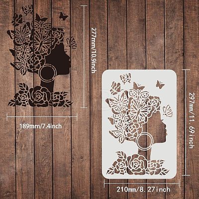 Plastic Reusable Drawing Painting Stencils Templates DIY-WH0202-262-1