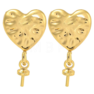 Rack Plating Brass Studs Earrings Finding KK-T072-06G-1