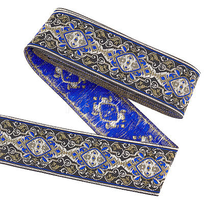 Ethnic Style Embroidery Polyester Ribbons OCOR-WH0070-04C-1