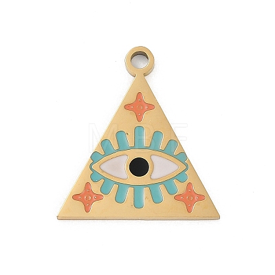 304 Stainless Steel Enamel Pendants STAS-I325-104E-G-1