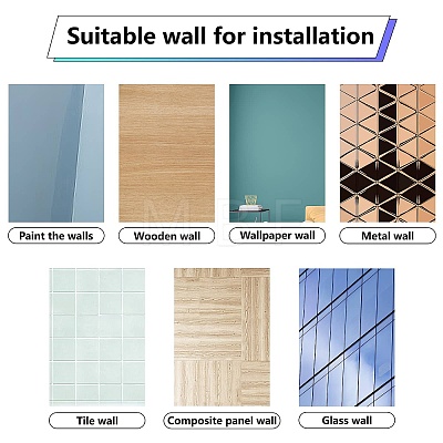 16 Sheets 8 Styles PVC Waterproof Wall Stickers DIY-WH0345-160-1