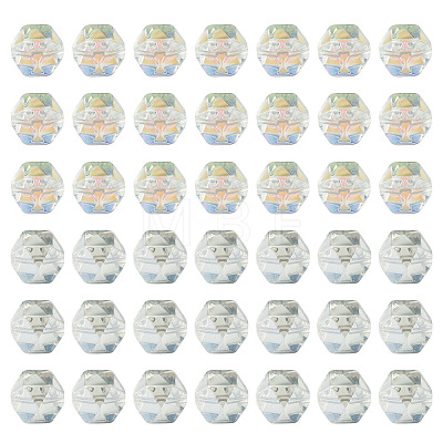 60Pcs 2 Colors Electroplate Glass Beads EGLA-TADJ0001-19E-1