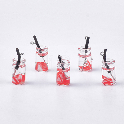 Glass Bottle Pendants CRES-N017-06E-1