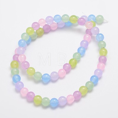 Natural & Dyed Malaysia Jade Bead Strands X-G-A146-6mm-A30-1