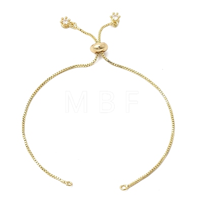 1MM Brass Box Chain Slider Bracelet Making MAK-K024-06G-1