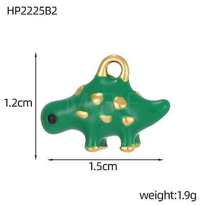 304 Stainless Steel Enamel Pendants STAS-OY002-77G-1