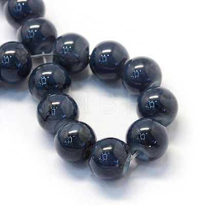 Baking Painted Glass Round Bead Strands DGLA-Q019-10mm-55-1