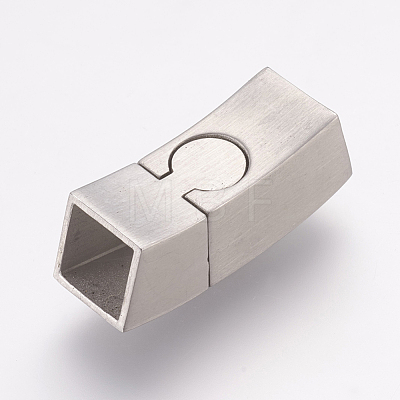 304 Stainless Steel Magnetic Clasps with Glue-in Ends STAS-E144-063P-1