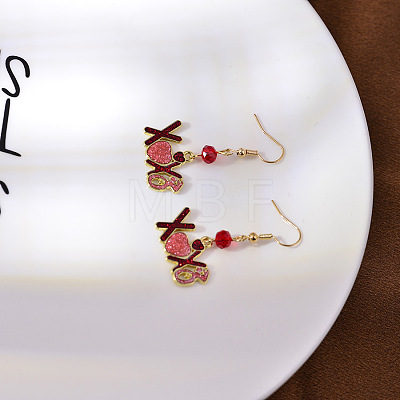 Alloy & Enamel Dangle Earrings FS-WG5EC0A-02-1