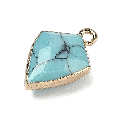 Synthetic Turquoise Pendants G-K422-01G-12-1