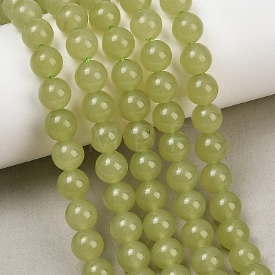 Natural Dyed White Jade Beads Strands GG-CBAEB22-B01-8mm-05-1