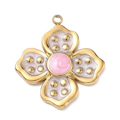 304 Stainless Steel Enamel Pendants STAS-I369-04G-01-1