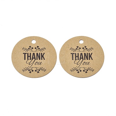 Thank You Theme Kraft Paper Jewelry Display Paper Price Tags CDIS-K004-01A-1